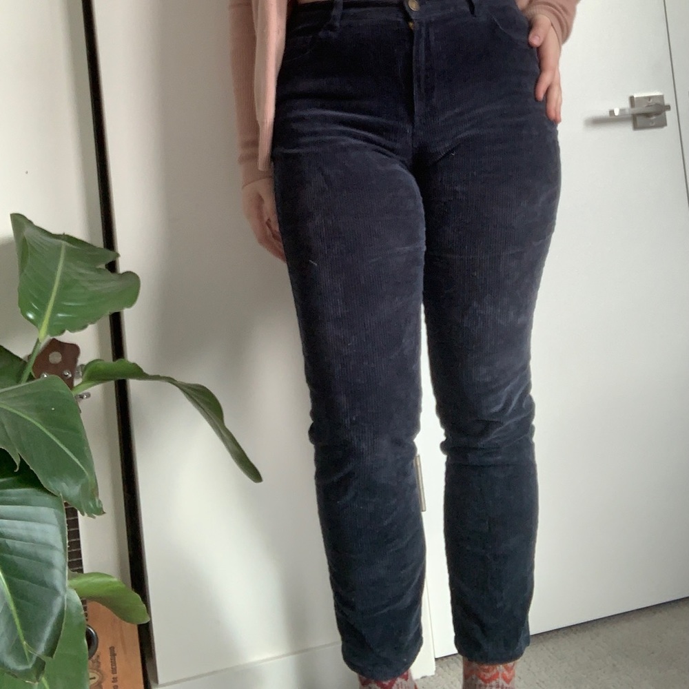 Brooks Brothers Navy Blue Corduroy Trousers
